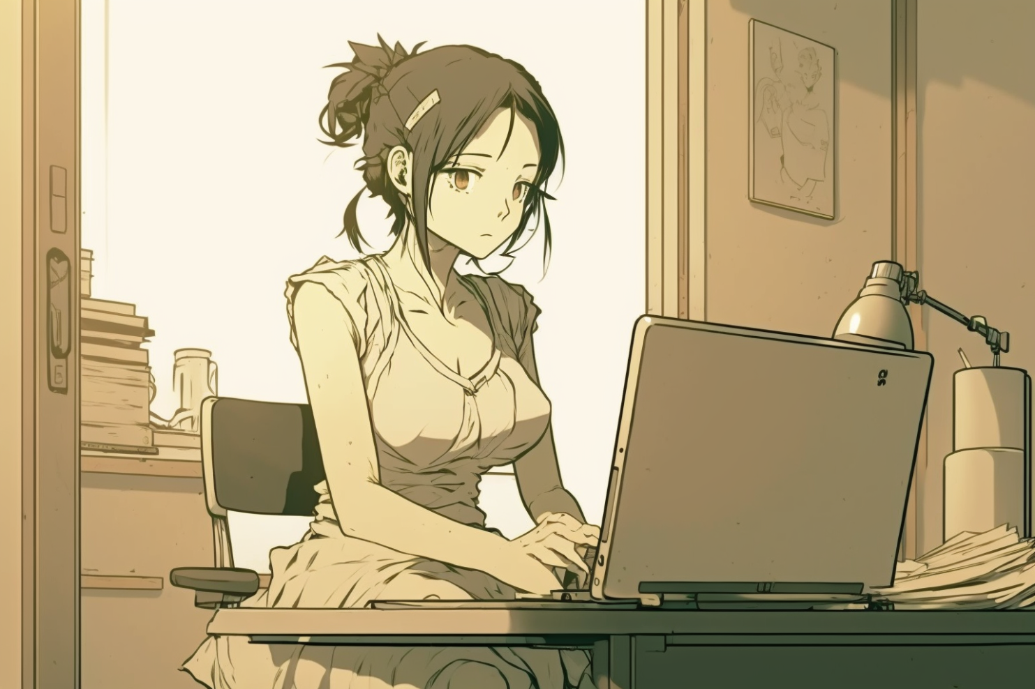 girl_sitting_at_her_desk